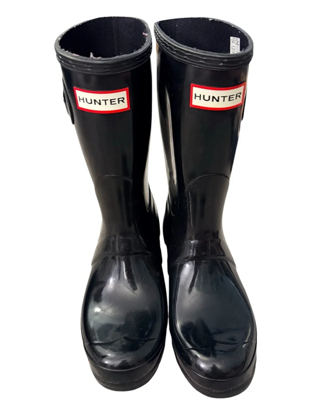 Hunter boots mid calf glossy black collegiate fall coquettegirl girlhoodcore  8